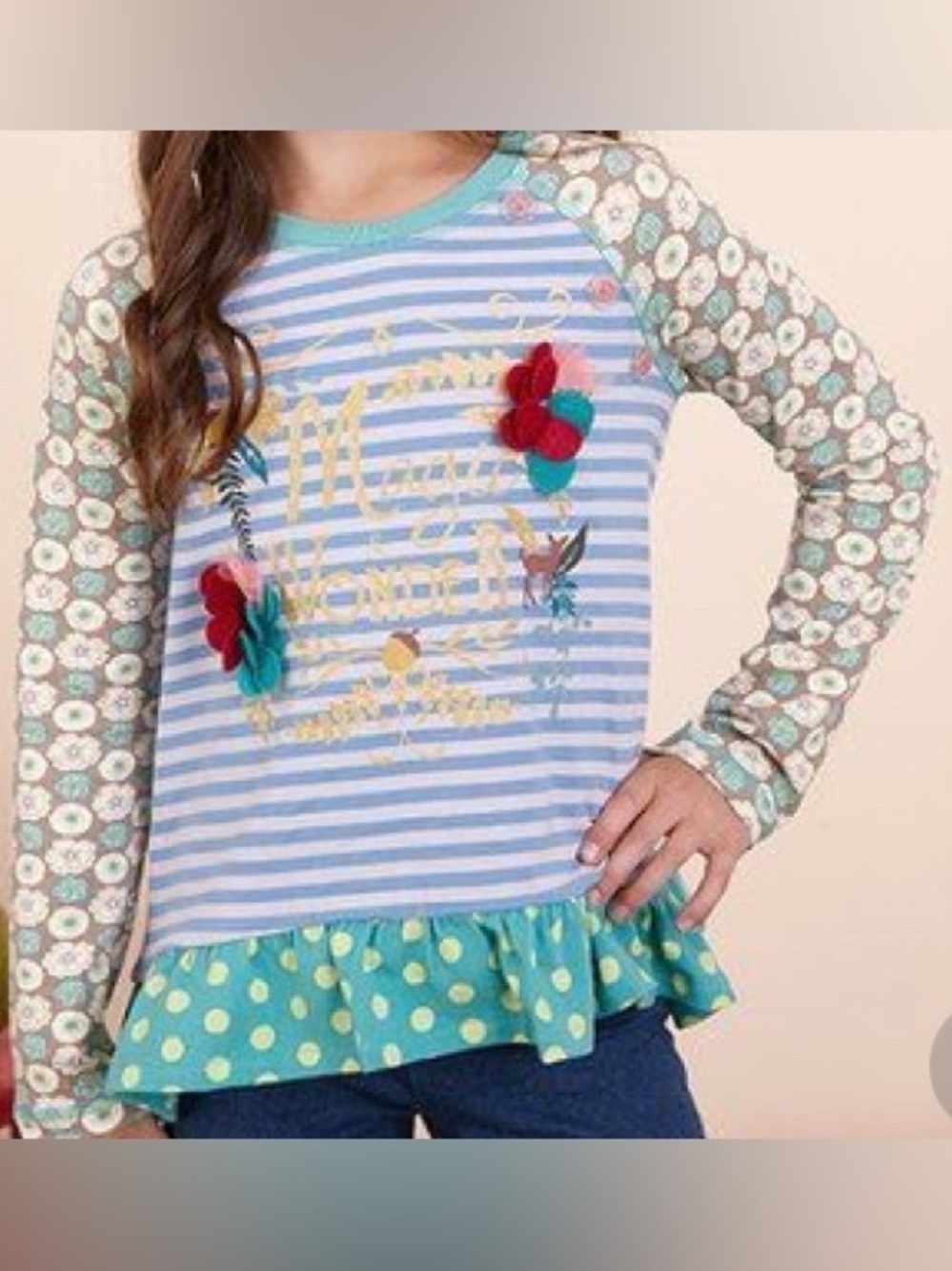 Matilda Jane Magic & Wonder Glitter Tunic Top Size 2